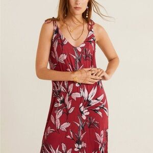 Mango Red Floral Maxi Dress